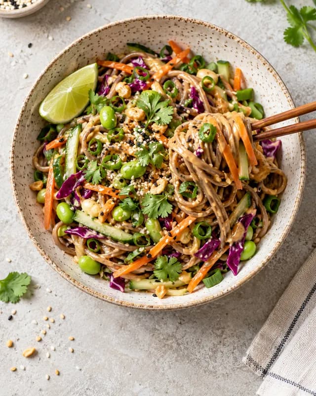 peanut noodle salad